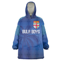 Custom Fiji Football-Towards World Cup 2026 Wearable Blanket Hoodie LT03 One Size Blue - Polynesian Pride