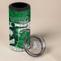 Custom Hawaii Volleyball-Kakau Motif Green Color 4 in 1 Can Cooler Tumbler LT03 - Polynesian Pride