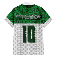 Custom Hawaii Volleyball-Kakau Motif Green Color Hawaiian Shirt