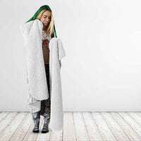 Custom Hawaii Volleyball-Kakau Motif Green Color Hooded Blanket