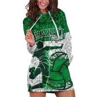 Custom Hawaii Volleyball-Kakau Motif Green Color Hoodie Dress LT03 Green - Polynesian Pride