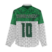 Custom Hawaii Volleyball-Kakau Motif Green Color Women Casual Shirt LT03 - Polynesian Pride