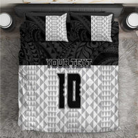 Custom Hawaii Volleyball-Kakau Motif Grayscale Color Bedding Set LT03 Black - Polynesian Pride