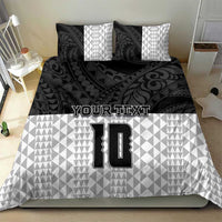 Custom Hawaii Volleyball-Kakau Motif Grayscale Color Bedding Set LT03 - Polynesian Pride