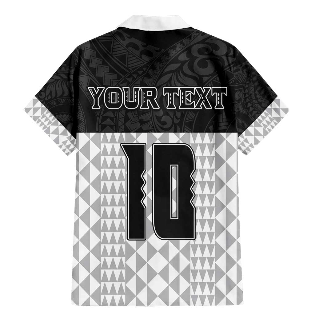 Custom Hawaii Volleyball-Kakau Motif Grayscale Color Family Matching Mermaid Dress and Hawaiian Shirt LT03 - Polynesian Pride