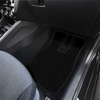 Philippines Barong Style Car Mats with Polynesian Art and Leaf Motif Black Color