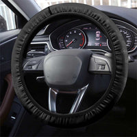 Philippines Barong Style Steering Wheel Cover with Polynesian Art and Leaf Motif Black Color LT03 - Polynesian Pride