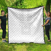 Philippines Barong Style Quilt with Polynesian Art and Leaf Motif White Color
