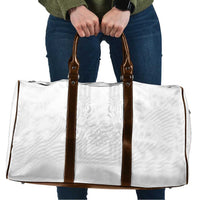 Philippines Barong Style Travel Bag with Polynesian Art and Leaf Motif White Color