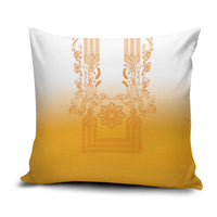 Philippines Barong Style Pillow Cover with Polynesian Art and Leaf Motif Yellow Color LT03 Yellow - Polynesian Pride
