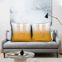 Philippines Barong Style Pillow Cover with Polynesian Art and Leaf Motif Yellow Color LT03 - Polynesian Pride