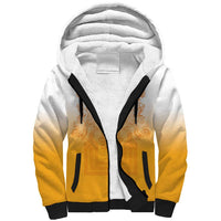 Philippines Barong Style Sherpa Hoodie with Polynesian Art and Leaf Motif Yellow Color LT03 Unisex Yellow - Polynesian Pride