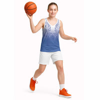Philippines Barong Style Basketball Jersey with Polynesian Art and Leaf Motif Blue Color LT03 - Polynesian Pride
