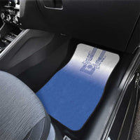 Philippines Barong Style Car Mats with Polynesian Art and Leaf Motif Blue Color