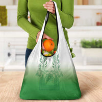 Philippines Barong Style Grocery Bag with Polynesian Art and Leaf Motif Green Color LT03 - Polynesian Pride
