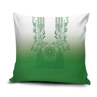 Philippines Barong Style Pillow Cover with Polynesian Art and Leaf Motif Green Color LT03 Green - Polynesian Pride