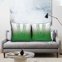 Philippines Barong Style Pillow Cover with Polynesian Art and Leaf Motif Green Color LT03 - Polynesian Pride