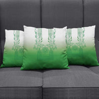 Philippines Barong Style Pillow Cover with Polynesian Art and Leaf Motif Green Color LT03 - Polynesian Pride