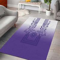 Philippines Barong Style Area Rug with Polynesian Art and Leaf Motif Purple Color LT03 - Polynesian Pride