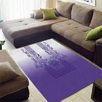 Philippines Barong Style Area Rug with Polynesian Art and Leaf Motif Purple Color LT03 - Polynesian Pride