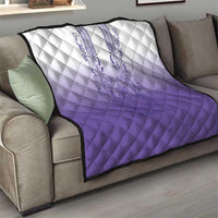Philippines Barong Style Quilt with Polynesian Art and Leaf Motif Purple Color