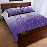 Philippines Barong Style Quilt Bed Set with Polynesian Art and Leaf Motif Purple Color LT03 - Polynesian Pride