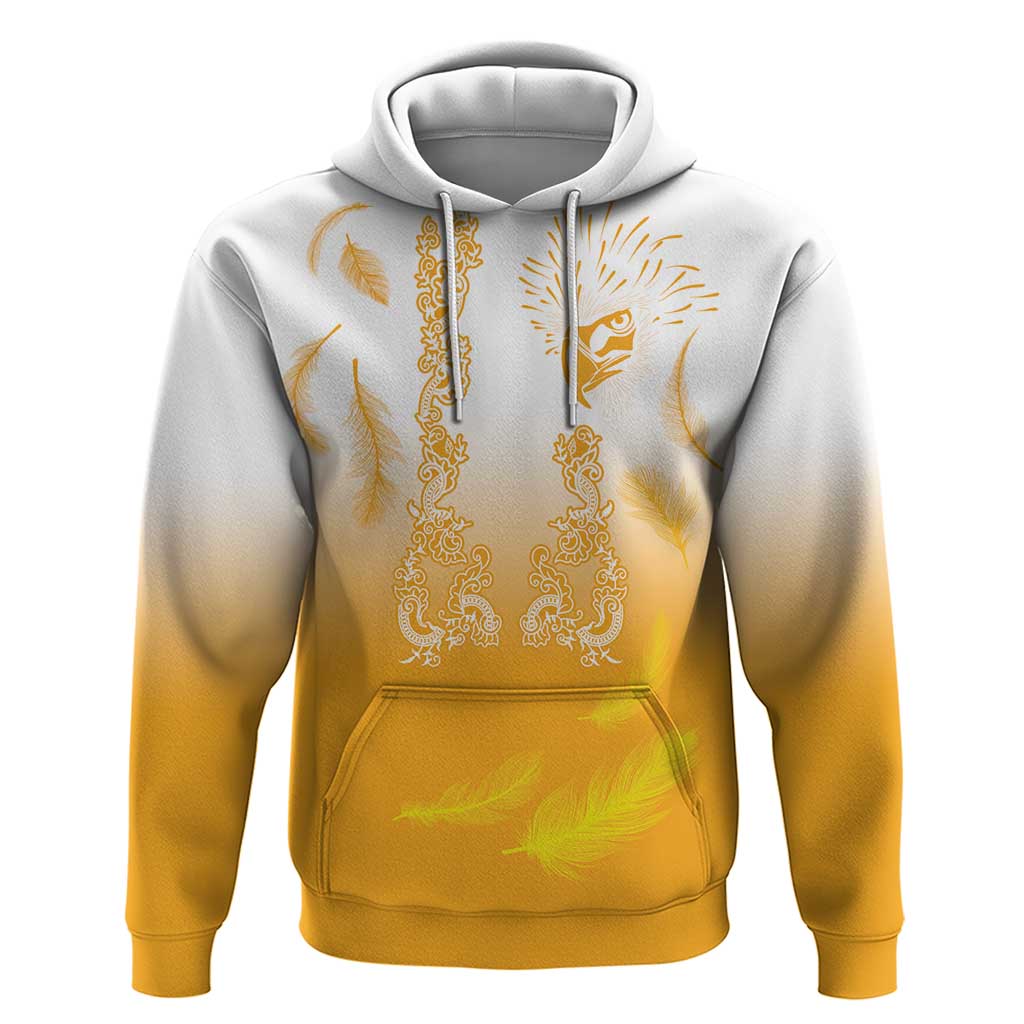 Philippines National Costume Style Hoodie Barong Tagalog and Eagle Feather Yellow Color