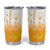 Philippines National Costume Style Tumbler Cup Barong Tagalog and Eagle Feather Yellow Color