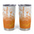 Philippines National Costume Style Tumbler Cup Barong Tagalog and Eagle Feather Orange Color
