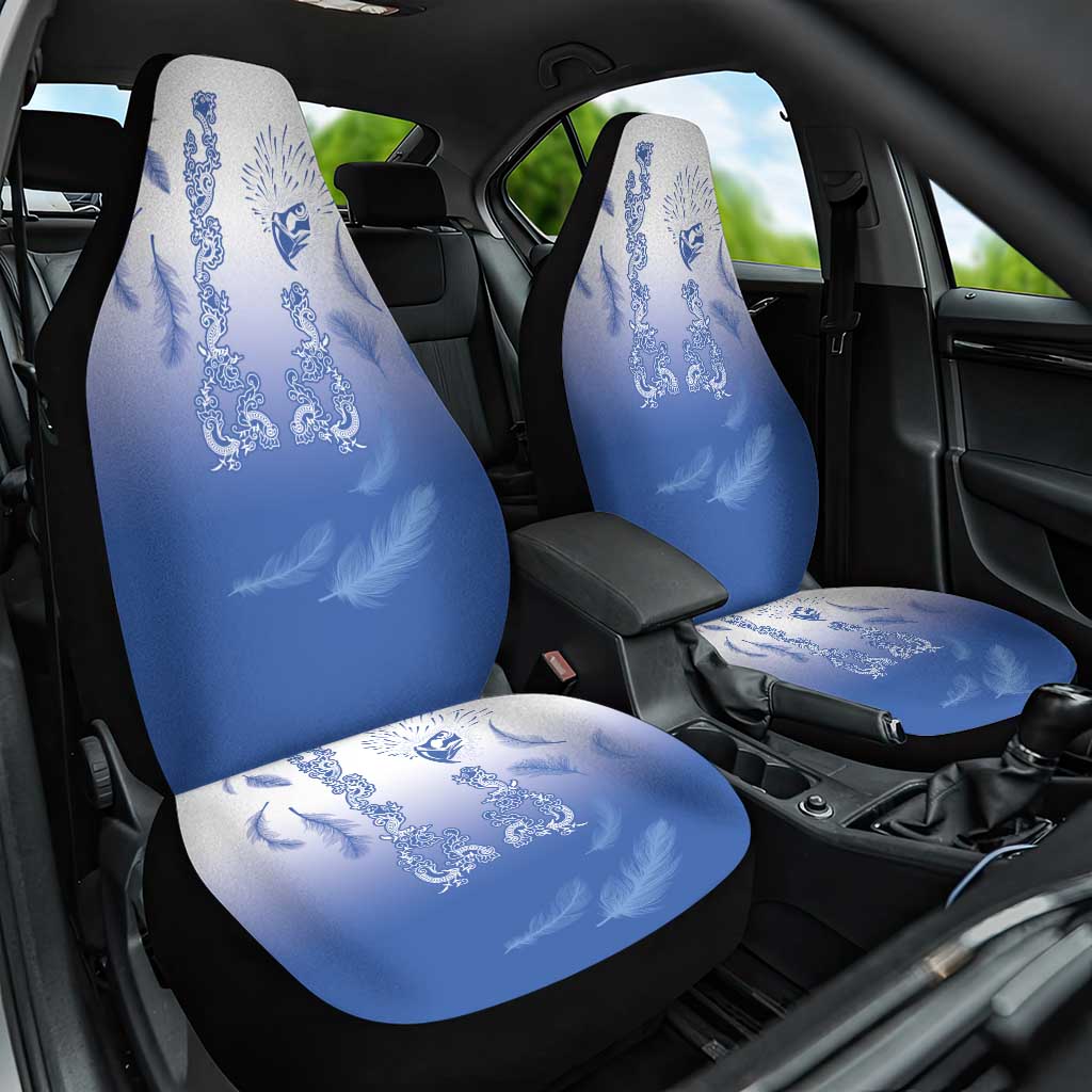 Philippines National Costume Style Car Seat Cover Barong Tagalog and Eagle Feather Blue Color