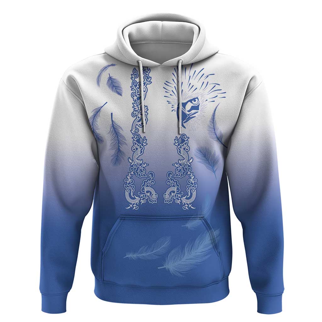Philippines National Costume Style Hoodie Barong Tagalog and Eagle Feather Blue Color