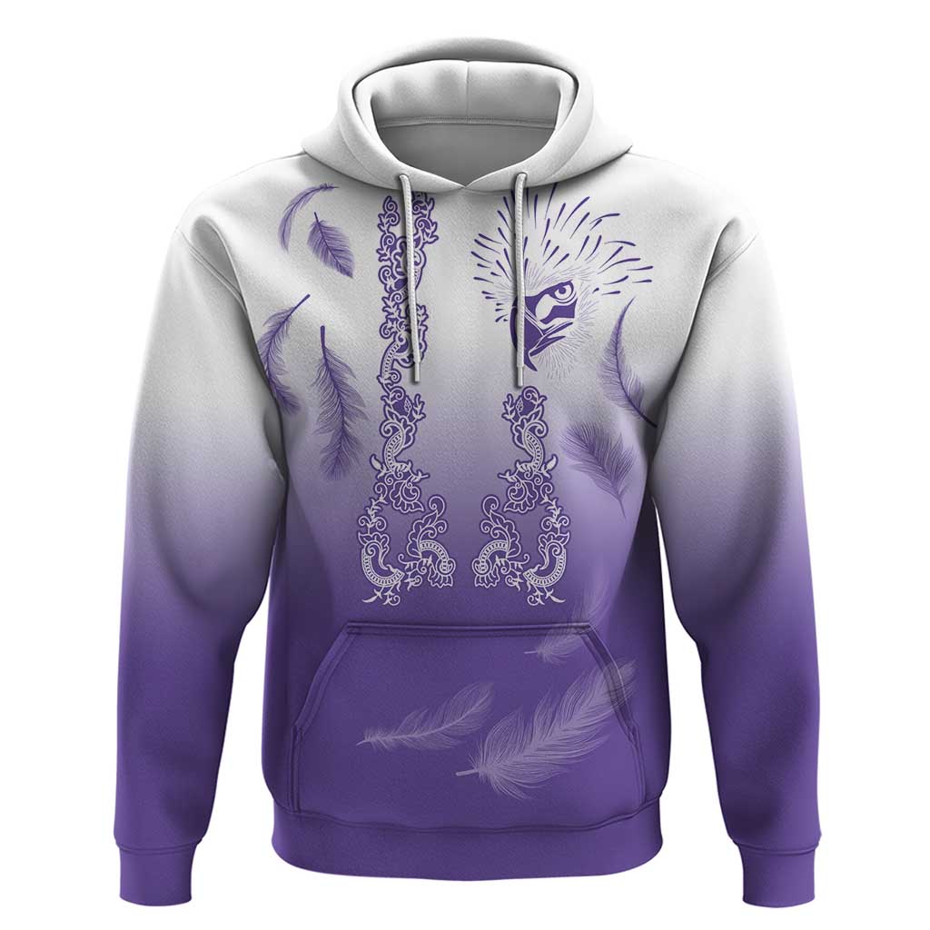 Philippines National Costume Style Hoodie Barong Tagalog and Eagle Feather Purple Color