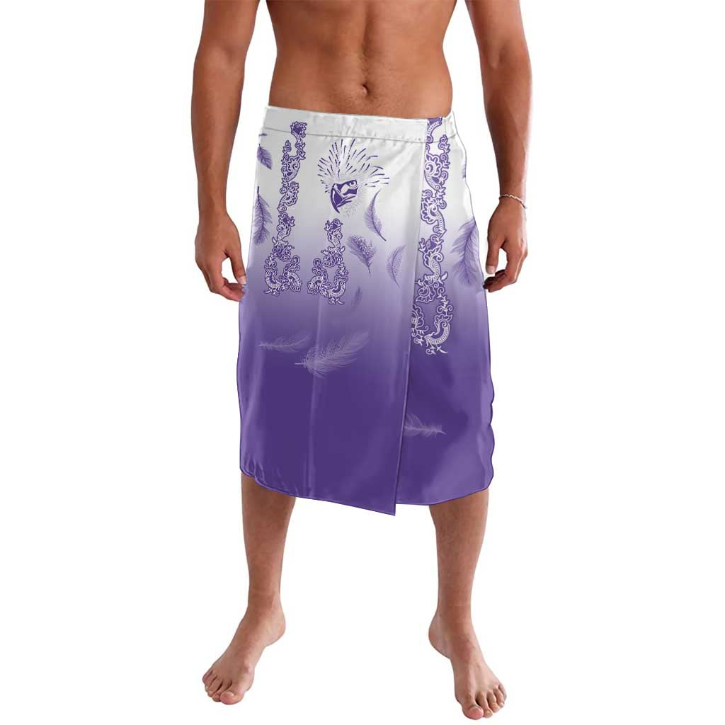 Philippines National Costume Style Lavalava Barong Tagalog and Eagle Feather Purple Color