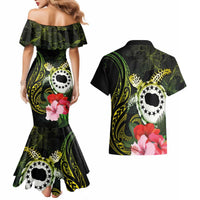 Kia Orana Cook Islands Couples Matching Mermaid Dress and Hawaiian Shirt Turtle and Hibiscus Polynesian Pattern LT03 - Polynesian Pride