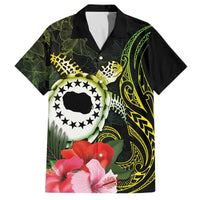 Kia Orana Cook Islands Family Matching Off The Shoulder Long Sleeve Dress and Hawaiian Shirt Turtle and Hibiscus Polynesian Pattern LT03 Dad's Shirt - Short Sleeve Yellow - Polynesian Pride
