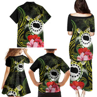 Kia Orana Cook Islands Family Matching Puletasi and Hawaiian Shirt Turtle and Hibiscus Polynesian Pattern LT03 - Polynesian Pride