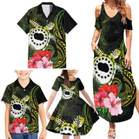 Kia Orana Cook Islands Family Matching Summer Maxi Dress and Hawaiian Shirt Turtle and Hibiscus Polynesian Pattern LT03 - Polynesian Pride