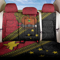 Papua New Guinea Goroka Show Back Car Seat Cover Bird-of-paradise and Melanesian Tattoo Pattern LT03 One Size Red - Polynesian Pride