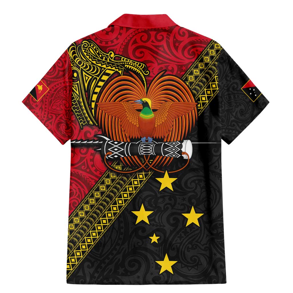 Papua New Guinea Goroka Show Family Matching Mermaid Dress and Hawaiian Shirt Bird-of-paradise and Melanesian Tattoo Pattern LT03 - Polynesian Pride