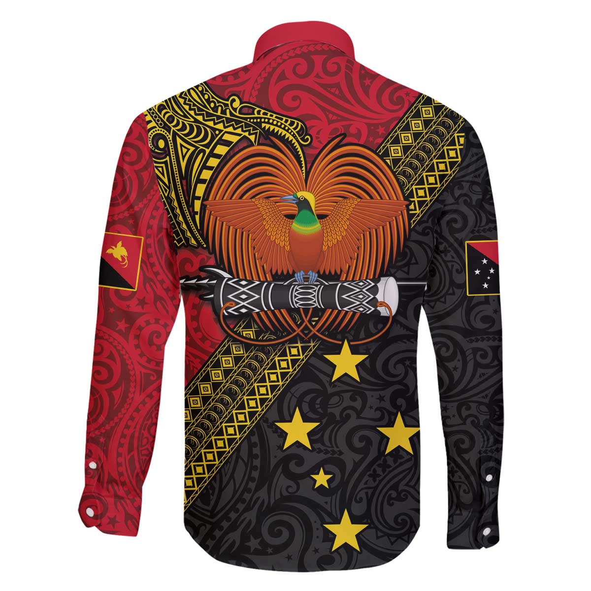 Papua New Guinea Goroka Show Family Matching Puletasi and Hawaiian Shirt Bird-of-paradise and Melanesian Tattoo Pattern LT03 - Polynesian Pride