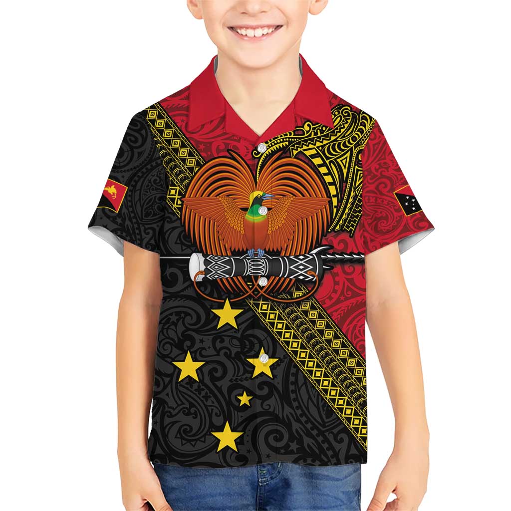 Papua New Guinea Goroka Show Hawaiian Shirt Bird-of-paradise and Melanesian Tattoo Pattern LT03 - Polynesian Pride