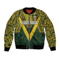 Australia Rugby Custom Bomber Jacket Aboriginal Art Sporty Style - Polynesian Pride