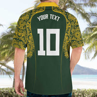 Australia Rugby Custom Hawaiian Shirt Aboriginal Art Sporty Style - Polynesian Pride
