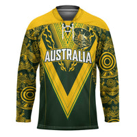 Australia Rugby Custom Hockey Jersey Aboriginal Art Sporty Style - Polynesian Pride