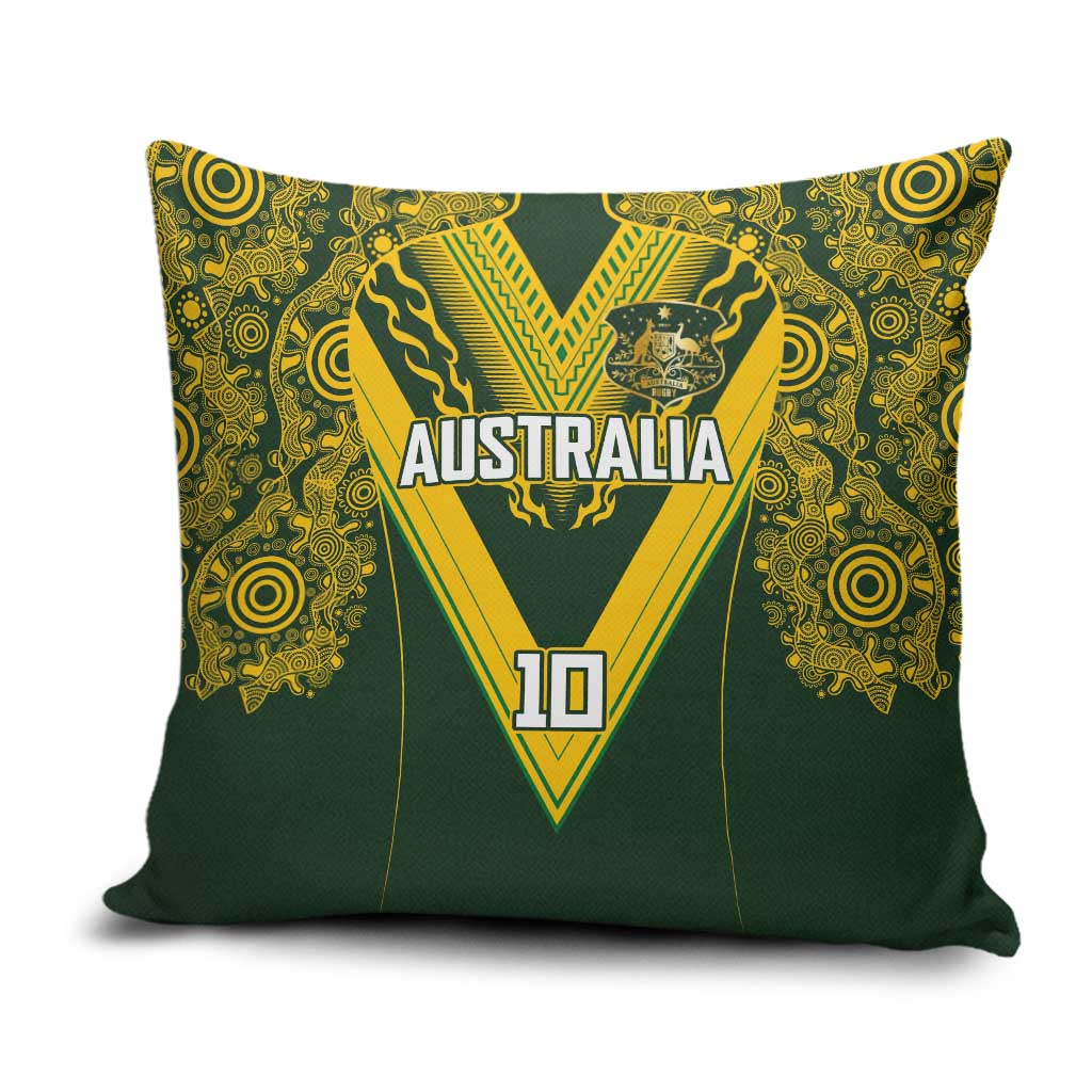 Australia Rugby Custom Pillow Cover Aboriginal Art Sporty Style - Polynesian Pride