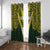 Australia Rugby Custom Window Curtain Aboriginal Art Sporty Style - Polynesian Pride