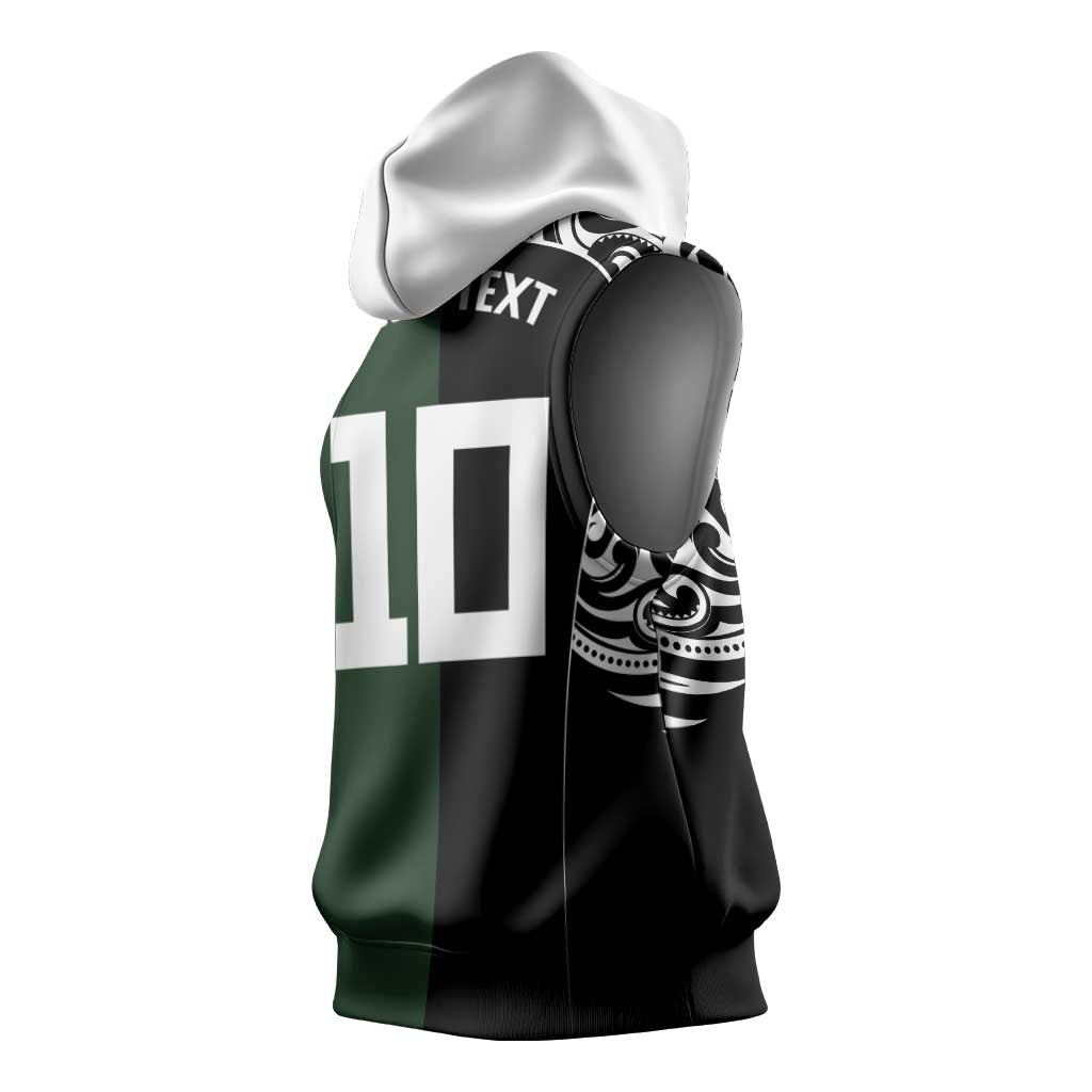Aotearoa Australia Rugby Custom Sleeveless Hoodie Maori and Aboriginal Art Sporty Style LT03 - Polynesian Pride