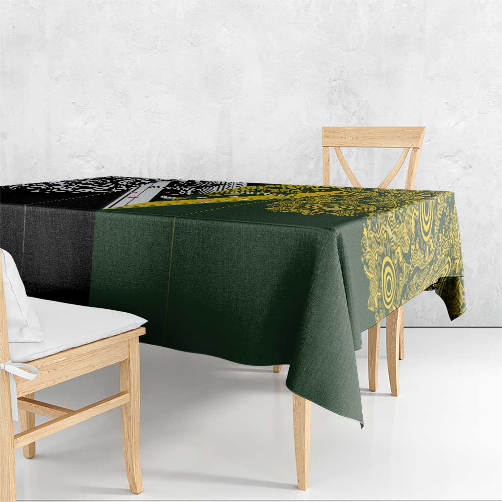 Aotearoa Australia Rugby Tablecloth Maori and Aboriginal Art Sporty Style - Polynesian Pride