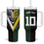 Aotearoa Australia Rugby Custom Tumbler With Handle Maori and Aboriginal Art Sporty Style - Polynesian Pride