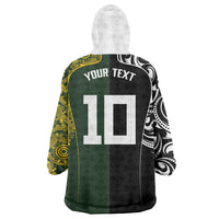 Aotearoa Australia Rugby Custom Wearable Blanket Hoodie Maori and Aboriginal Art Sporty Style LT03 - Polynesian Pride